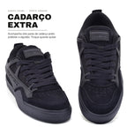 Tênis SKWER FRAME Preto Urbano — cadarço extra